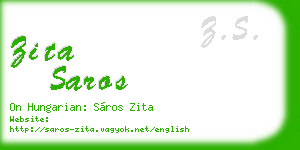 zita saros business card